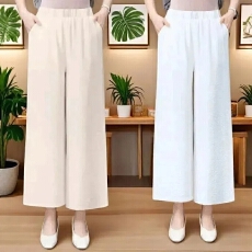 批发高档洋气百搭休闲裤女士<b class='q'>夏</b>季薄款小个子九分裤宽松显瘦直筒阔腿裤