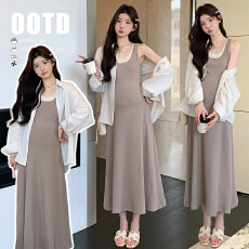 批发2026春<b class='q'>夏</b>韩系吊带裙+防晒刺绣高质感宽松超好看衬衫两件套套装