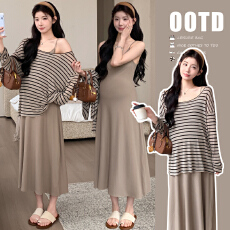 批发2026夏季<b class='q'>韩版</b>防晒罩衫+超舒适百搭吊带裙裙两件套装