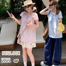 批发夏季宽松系带慵懒风衬衫孕妇2026新款百搭上衣
