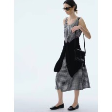 批发<b class='q'>黑白</b>格纹吊带背心<b class='q'>连衣裙</b>女