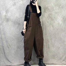 批发复古高级感工装背带裤女新款<b class='q'>春</b>秋季时尚洋气个性减龄大码