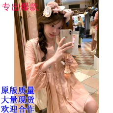 批发MEME孟孟 苎麻天丝云朵<b class='q'>娃娃衫</b>韩系宽松显瘦休闲<b class='q'>连衣裙</b>