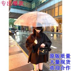 批发夏诗文 高支全羊毛双面呢斗篷式大衣女冬时装感可翻立领多穿外套