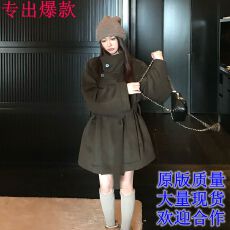批发Skk Store 金敏喜同款 羊毛<b class='q'>短款</b>廓形毛呢外套呢子大衣女冬季新款