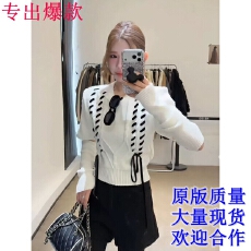 批发韩系辣妹气质修身<b class='q'>针织衫</b>上衣<b class='q'>女</b>装2026年春季新款时髦百搭短款<b class='q'>毛衣</b>