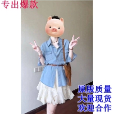 批发春季洋气时尚穿搭女2026新款<b class='q'>韩版</b>通勤<b class='q'>牛仔</b><b class='q'>外套</b>吊带连衣裙两件套装