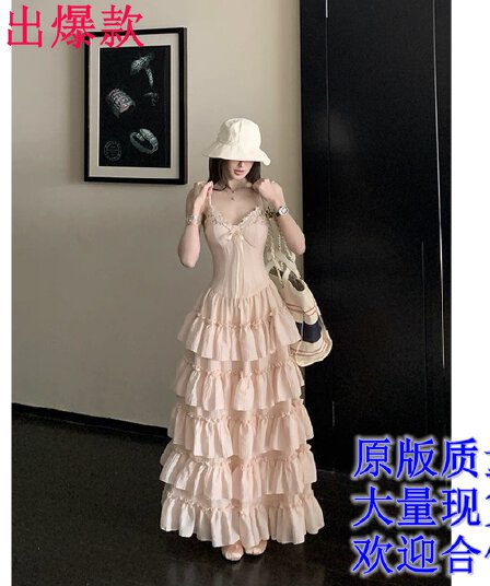 skk store S 지아 리 치마 프랑스식 무거운 작업 4 미터 소비 재료 레이스 슬립 드레스 3 차원 케이크 롱 스커트