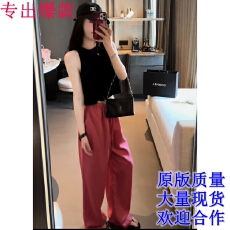 批发<b class='q'>PP</b>云感梅果简约阔型A摆小背心+天丝亚麻抽绳休闲<b class='q'>裤</b><b class='q'>PP</b>02➕上衣
