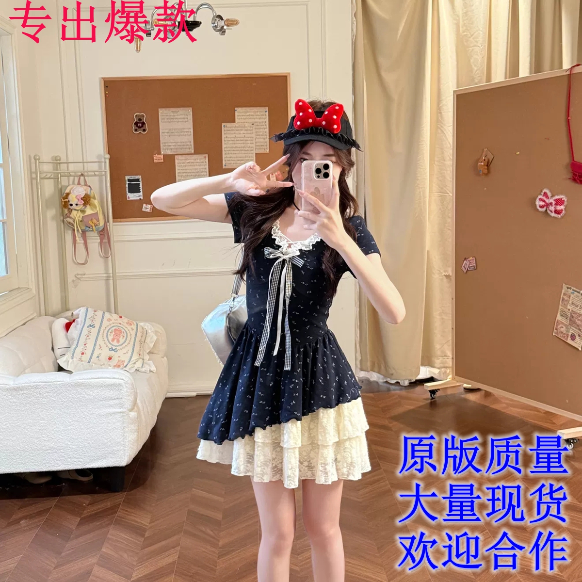 직물 돼지 블루 섬 꽃 시리아 달콤한 욕망 바람 반팔 여성 드레스 여름 꽃무늬 치마 해변가 휴가 작은 짧은 치마