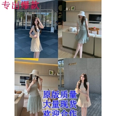 批发cchen陈陈-伊亚画刊 网纱简约垂感短裙女高腰显瘦<b class='q'>百褶</b>针织半身裙