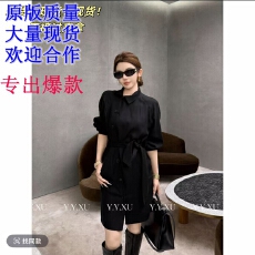 批发媛媛反转莱赛尔亚麻气质高级百搭时尚风衣连衣裙外套