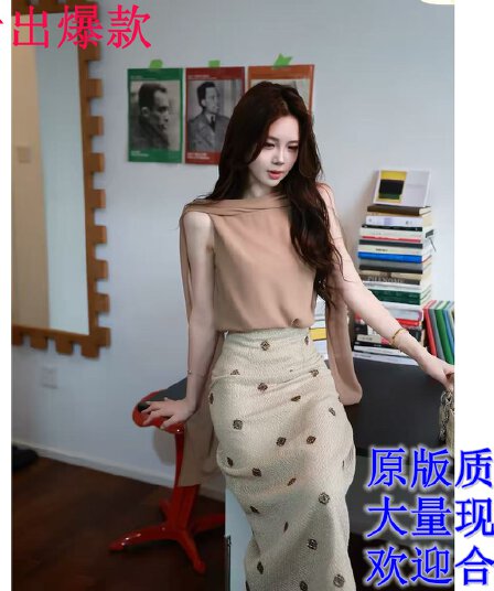 프랑스식 리본 페이크 레이어드 시폰 셔츠 여성 여름 새로운 고급 센스 루즈핏 다용도 Tulle 아름다운 작은 셔츠 맨위