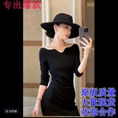 批发裁一新品赫本风气质修身显瘦收腰优雅法式<b class='q'>连衣裙</b>CY6279