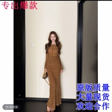 批发SZA优雅都市秋季新款韩系优雅气质上衣+半身裙<b class='q'>两件套</b>