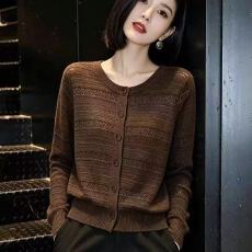 批发韩系长袖针织<b class='q'>开衫</b>秋季女装秋装<b class='q'>镂空</b>独特漂亮毛衣外套上衣