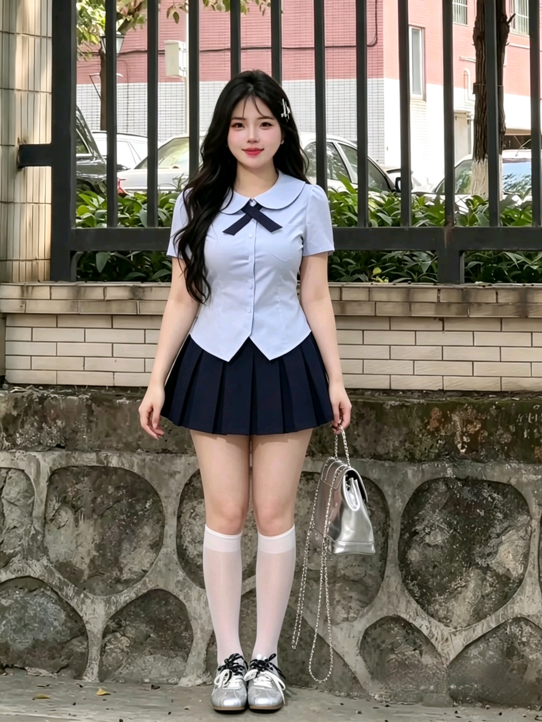빅 사이즈 여름 새로운 허리 수축 슬림해 보이는 거품 소매 베이비 칼라 셔츠 여성 디자인 센스 아름다운 고유 한 반팔 맨위