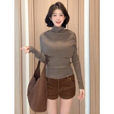 批发已到货 一叶知秋冬季气质千<b class='q'>金</b>姐姐风不规则披肩时尚套装