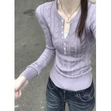 批发已到货 春<b class='q'>秋</b>丁香花法式温柔气质时尚百搭显瘦毛衣