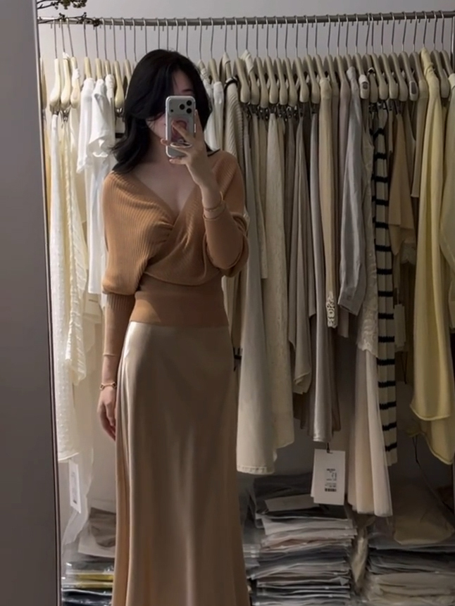 있음 도착 핑크색 십자가 V넥 반팔 니트 스웨터 여성 이른 봄 착용 가져 가라. 아름다운 자이언트 잘 생긴 ~ 중 꼬집기 허리 위로 의류