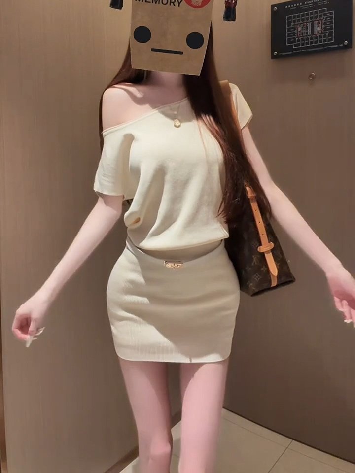 있음 도착 프라임 연 여성 주님 20 경 사진 니트 드레스 보내기 벨트 순수한 욕망 섹시함 패션 여름 미니 스커트 여름