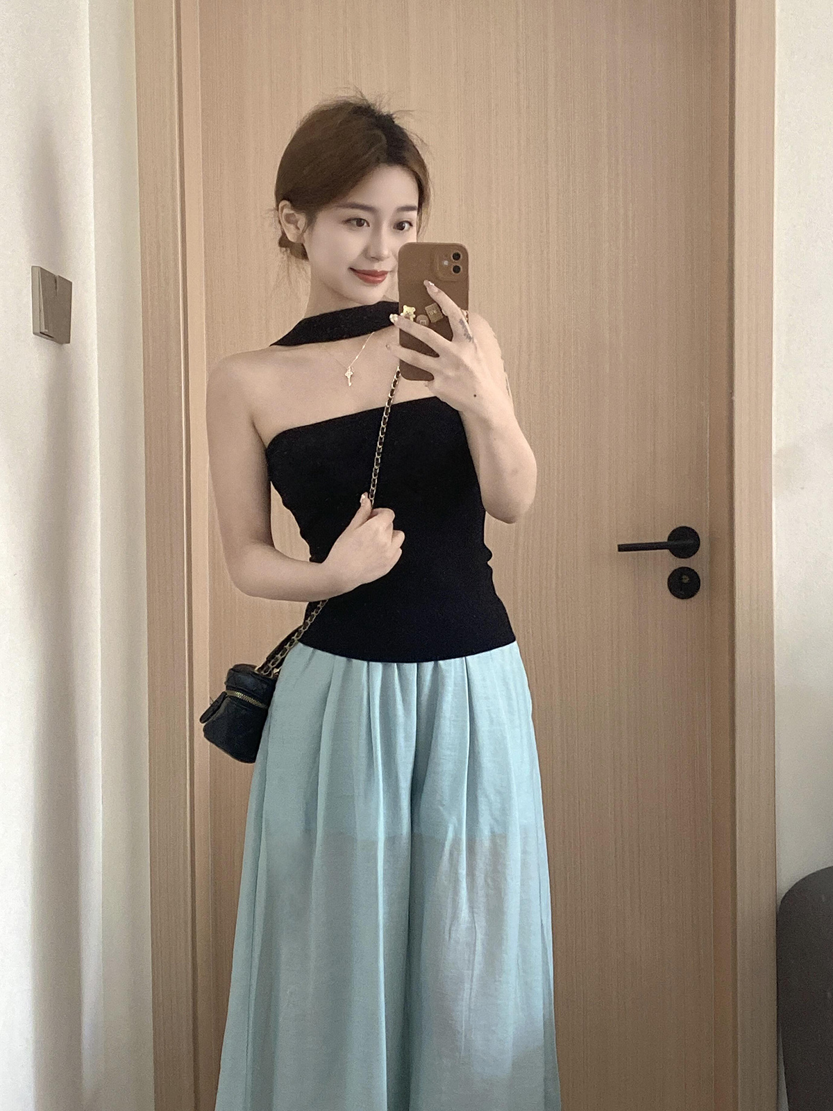 있음 도착 고유 한 아름다운 행침 목 캐미솔 외출용 여름 순수한 욕망 몸매 가꾸기 슬림해 보이는 몸매 가꾸기 슬림해 보이는 여성