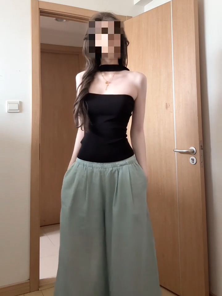 있음 도착 고유 한 아름다운 행침 목 캐미솔 외출용 여름 순수한 욕망 몸매 가꾸기 슬림해 보이는 몸매 가꾸기 슬림해 보이는 여성
