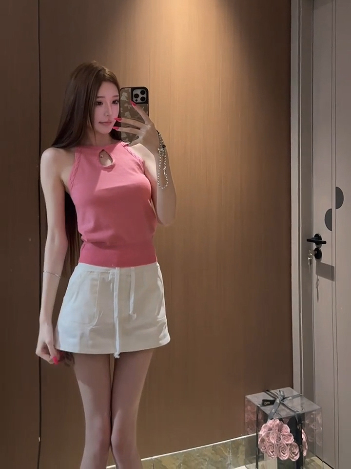 있음 도착 네온 연애 편지 물방울 모양 홀로우 아웃 디자인 복수 짜다 행침 목 니트 슬립 맨위