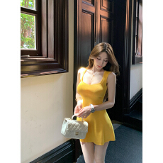 批发已到货 纯欲风气质修身显瘦美式甜辣设计感露腰无袖针织女夏季