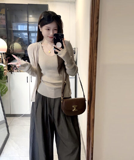 있음 도착 오픈 가디건 여성 코트 가을 계층의 감각 느긋한 바람 아마 조끼 맨위 여성 오픈 가디건 니트 여성