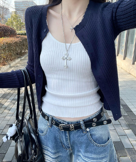있음 도착 이른 가을 핫걸 니트 슬립 오픈 가디건 여성 조기 봄 인사이드 가져 가라. 재킷 한 부서 착용 가져 가라. 쇼트 스타일 가을