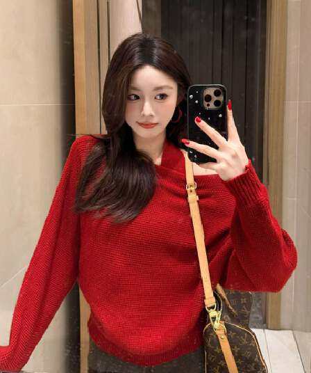 있음 도착 한 인사이드 한 가스 다양한 착용 법 봄 가을 품격 후아 남편 그리드 루즈핏 니트 스웨터 조끼 세트 가을 겨울