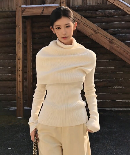 있음 도착 터틀넥 망토 스웨터 여자 가을 겨울철 2 새로운 느긋한 바람 고급 센스 인사이드 가져 가라. 니트 가을 겨울