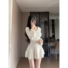 批发已到货 毛线<b class='q'>蓬蓬裙</b>高腰显瘦短裙纯欲性感蛋糕<b class='q'>连衣裙</b>女秋冬女