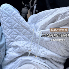 批发现孕妇冬季夹棉时尚舒适外穿加绒加厚2025休闲运动直筒夹棉阔腿<b class='q'>裤</b>