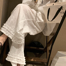 批发2026新款孕妇<b class='q'>裤</b>舒适亲肤休闲百搭提花刺绣花边孕妇<b class='q'>裤</b>