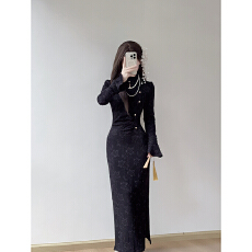 批发新中式国风改良高端大气上档次外套女2025冬季新款高级感旗袍