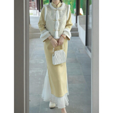 批发复古黄色优雅新中式加绒保暖<b class='q'>旗袍</b>女2025冬新款日常可穿<b class='q'>改良</b>年轻