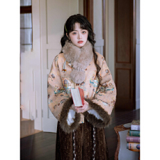 批发【凤凰谱】新中式国风2025冬季新款复古提花加绒外套阔腿裤套装