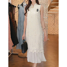 批发新中式国风复古旗袍<b class='q'>背心</b>裙女2026春夏新款轻奢洋气高档显瘦连衣裙