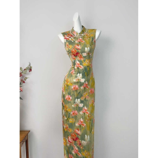 批发新中式绝美旗袍<b class='q'>夏</b>季复古百搭无袖2026新款高端大气上档次日常上班