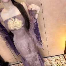 批发新中式原创自制中式改良汉服吊带连衣裙风雅颂紫