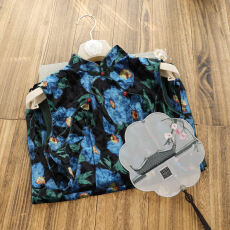 批发蓝色复古新中式无袖改良<b class='q'>旗袍</b>女2025秋季<b class='q'>新款</b>老上海日常可穿