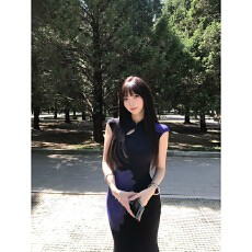 批发设计感新中式旗袍裙子辣妹鱼尾长裙包臀薄纱连衣裙女夏