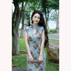 批发【秋染汀】2026年新中式无袖收腰显瘦<b class='q'>夏</b>季旗袍气质修身百搭连衣裙