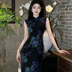 批发《烟雨江南》气质修身时尚款2026夏季新中式旗袍港风<b class='q'>复古</b>
