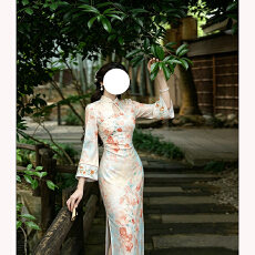 批发【听风絮语】新中式旗袍2026秋季新款复古国风显瘦气质连衣裙女