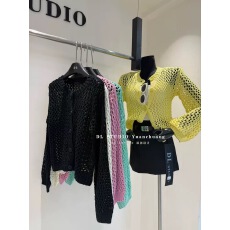 批发2026春季法式甜美镂空垂感长袖<b class='q'>开衫</b><b class='q'>针织</b>衫女设计感别致上衣