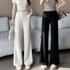 批发小个子喇叭裤女春夏2026新款<b class='q'>修身</b>显瘦休闲垂感高腰西装微喇裤