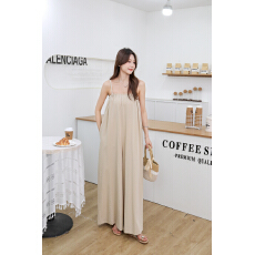 批发实拍2025年韩版宽松休闲<b class='q'>抹胸</b>吊带连体阔腿裤俏皮减龄舒适时尚